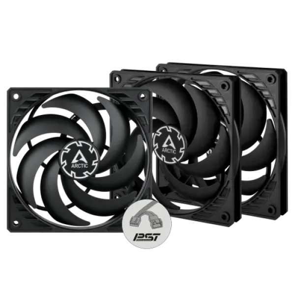Arctic P12 Slim PWM PST 120 mm 3 Pack Casing Fan